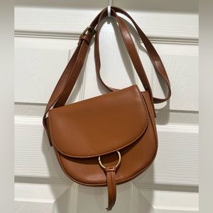 Tan over the shoulder or cross body purse